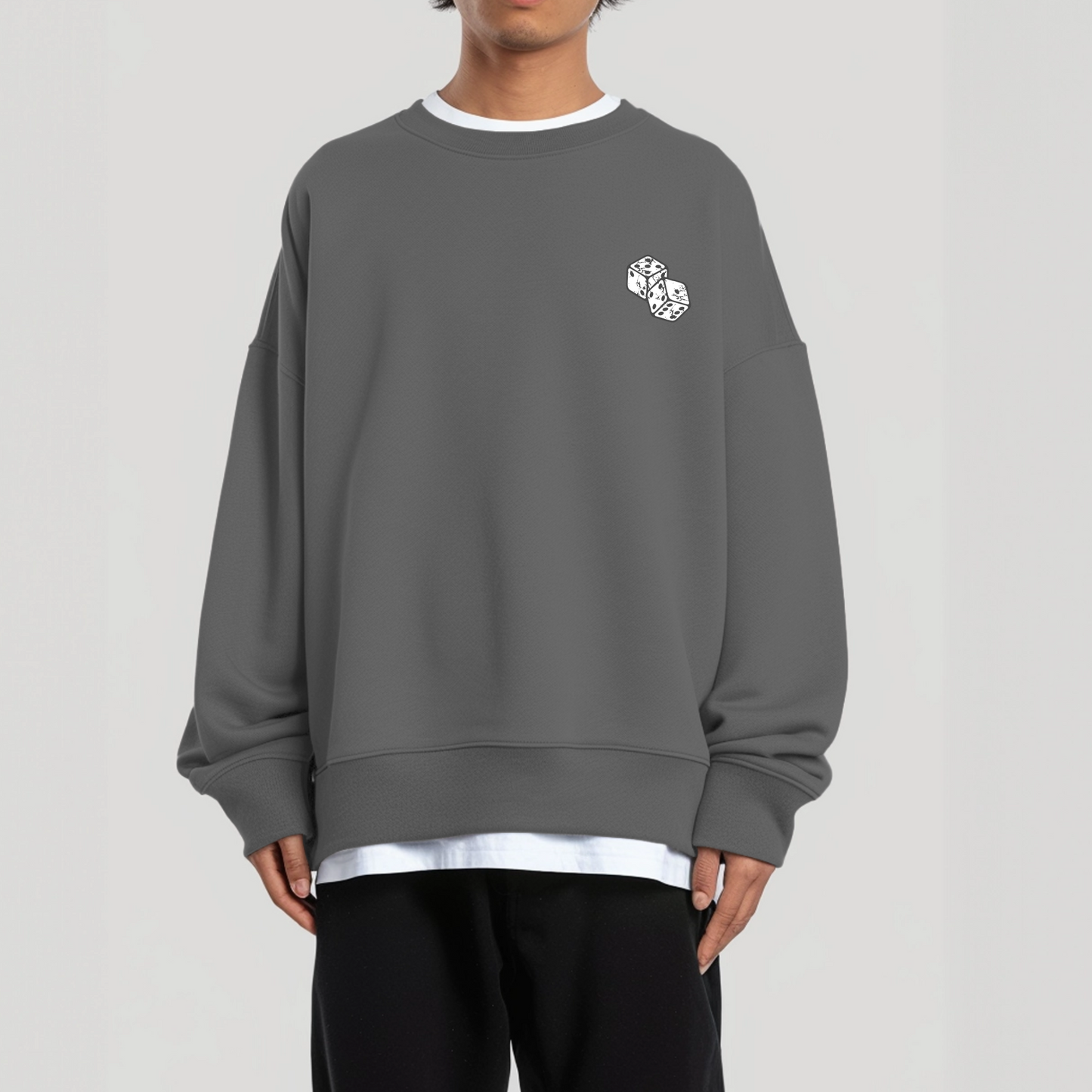 Poker Card Sweatshirt - Charcoal