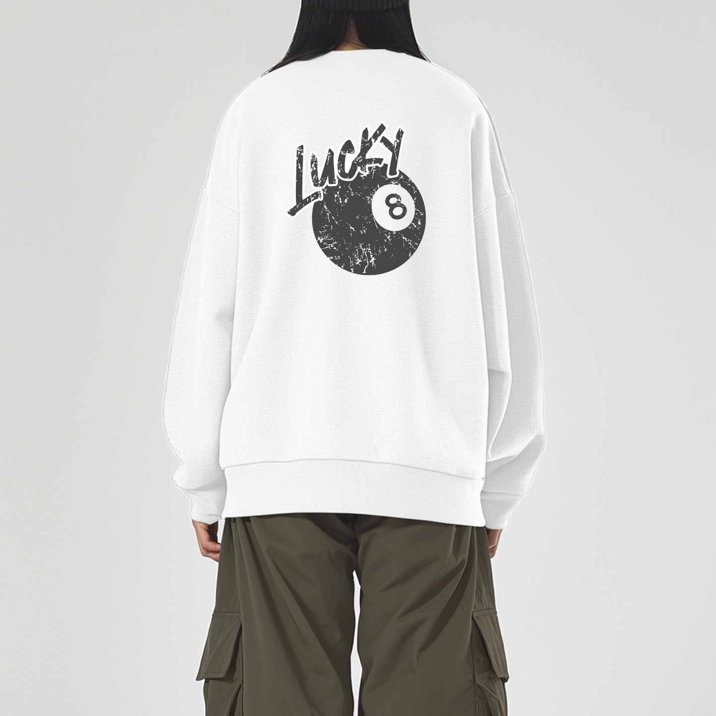 Lucky 8 Ball Sweatshirt - Off White