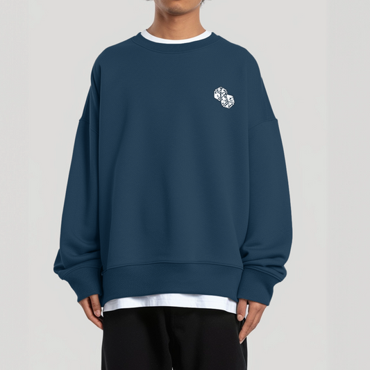 Poker Card Sweatshirt - Navy