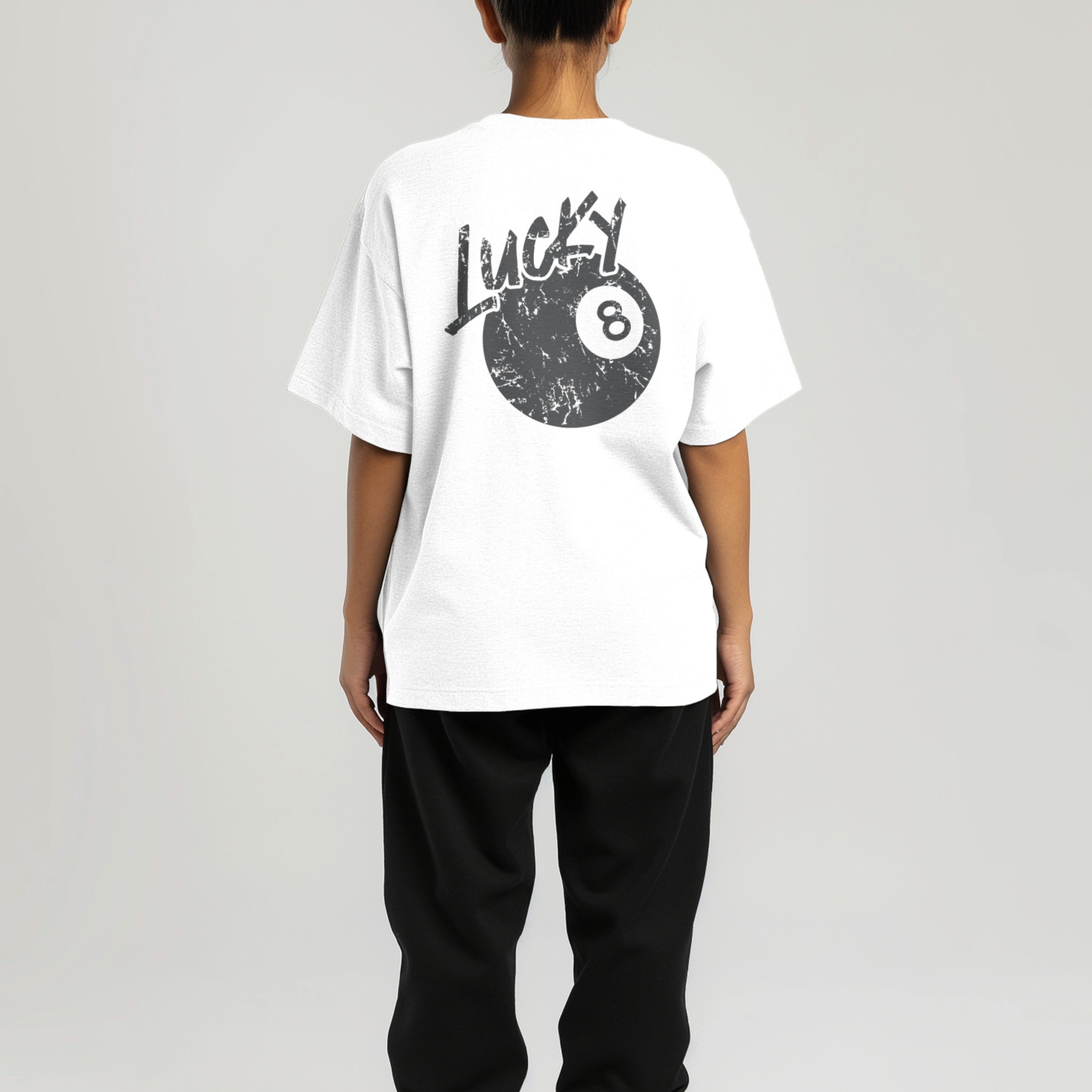 Lucky 8 Ball T-Shirt - Off White – Renewable Clothing