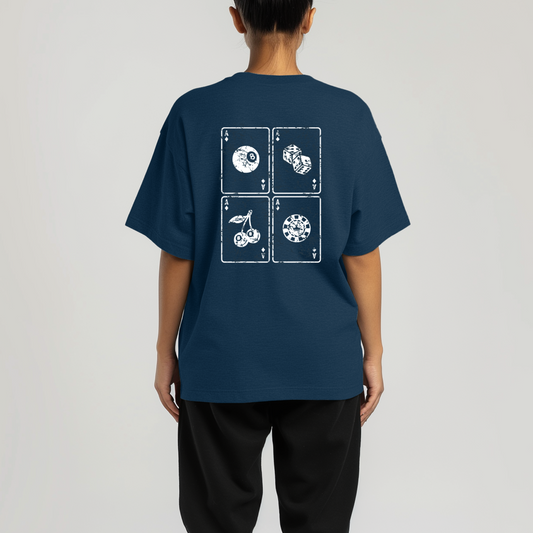 Poker Card T-Shirt - Navy