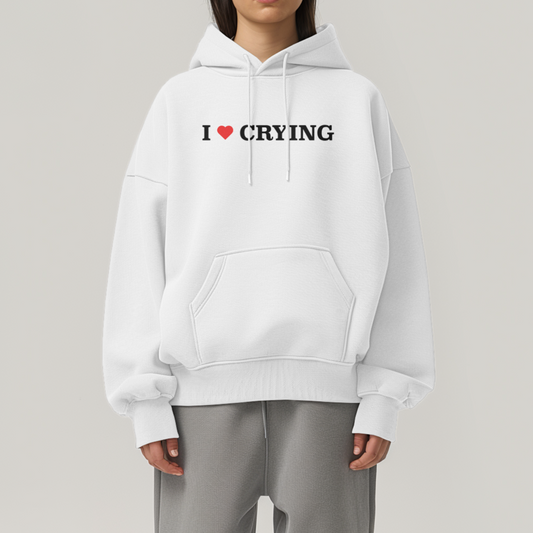 I Love Crying Hoodie - Off White