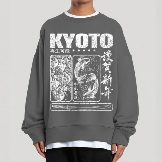 Kyoto Carp Sweatshirt - Charcoal