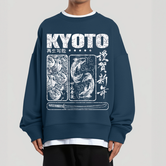 Kyoto Carp Sweatshirt - Navy