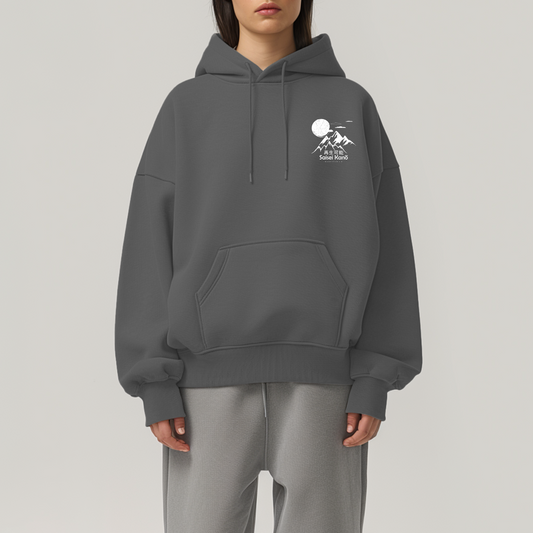 Lucky Cat Hoodie - Charcoal